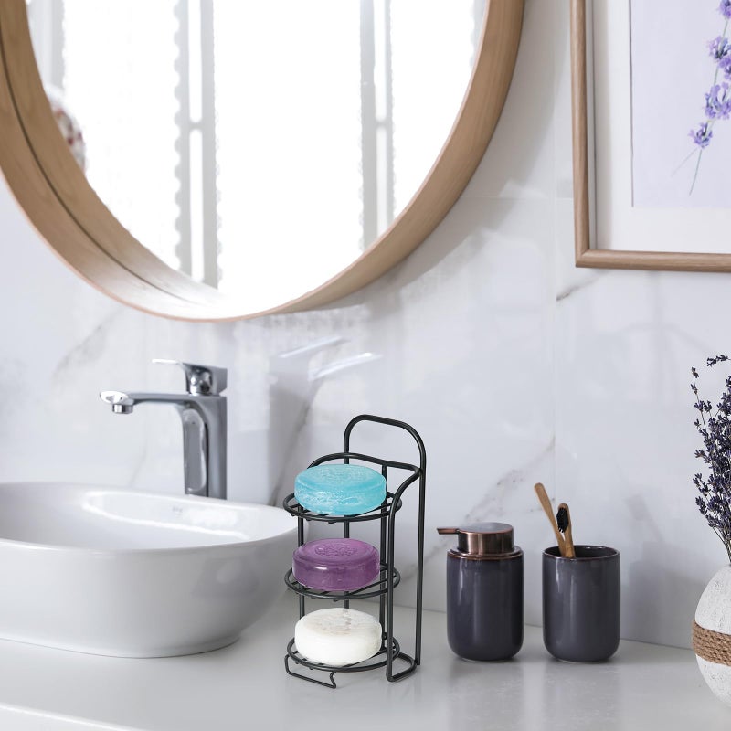 Yoshiky 3-Tier Shower Soap Shampoo Bar Holder  Self Adhesive & Freestanding Draining Bathroom Soap Dish Caddy for Bathroom Wall Accesories Decor - Image 5